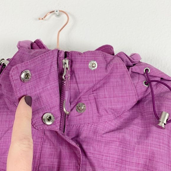 L.L. Bean Purple Fleece Hooded Winter Coat Jacket - Picture 4 of 8